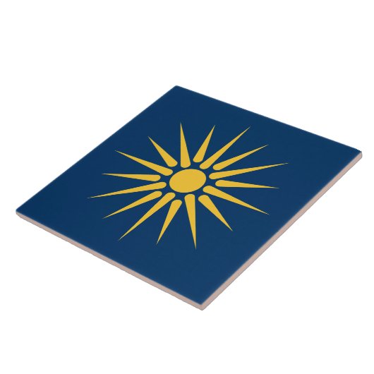 Macedonia Flag on Tile タイル (側面)