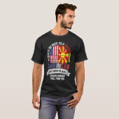Macedonian American We know Places where Macedonia Tシャツ (正面フル)