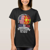 Macedonian American We know Places where Macedonia Tシャツ (正面)