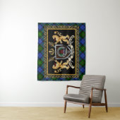 MacEwen Clanバッジ&モットーw/Lions タペストリー (インサイチュ)