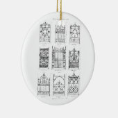 「Macfarlaneのカリフォルニアからの鋳鉄のゲートのためのデザイン、 セラミックオーナメント (右)