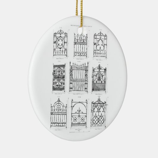 「Macfarlaneのカリフォルニアからの鋳鉄のゲートのためのデザイン、 セラミックオーナメント (右)