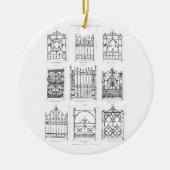 「Macfarlaneのカリフォルニアからの鋳鉄のゲートのためのデザイン、 セラミックオーナメント (正面)