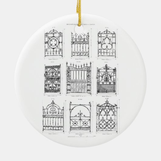 「Macfarlaneのカリフォルニアからの鋳鉄のゲートのためのデザイン、 セラミックオーナメント (裏面)
