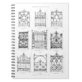 「Macfarlaneのカリフォルニアからの鋳鉄のゲートのためのデザイン、 ノートブック (正面)