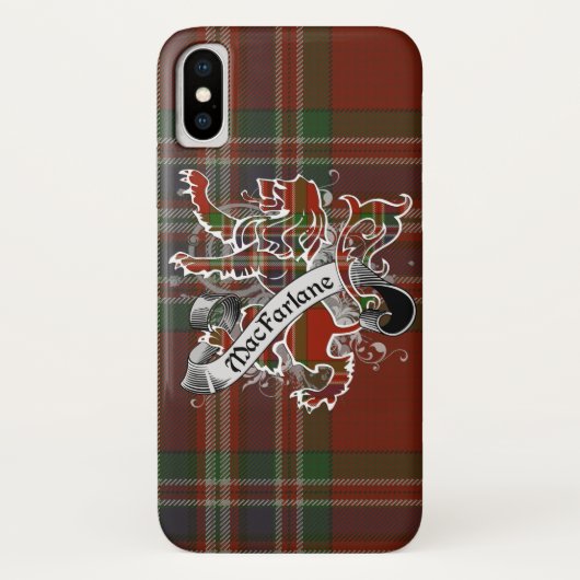 MacFarlaneのタータンチェックのライオン Case-Mate iPhoneケース (裏面)