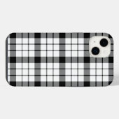 MacFarlane タータン 黒 白 チェック iPhoneケース (裏面横)