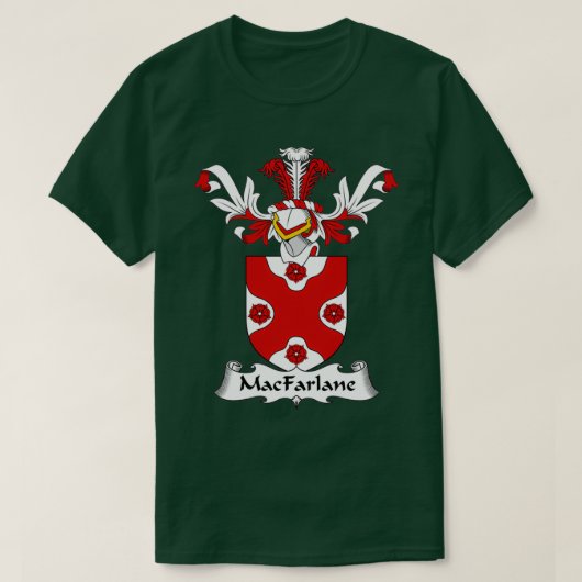 MacFarlane Coat of Arms Family Crest  Tシャツ (デザイン正面)
