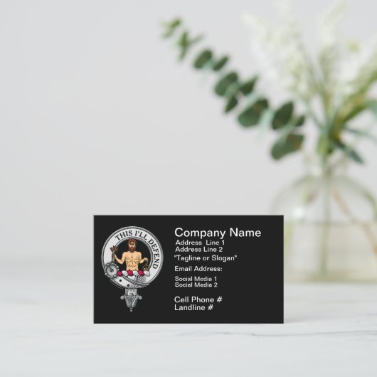 MacFarlane Crestバッジ 名刺 (スタンド正面)