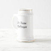 MacGregorの一族は記章を付けます(名前を編集して下さい) ビールジョッキ (正面左)