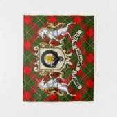 MacGregorクランバッジ&ユニコーン付き/タータンチェック タペストリー (正面)