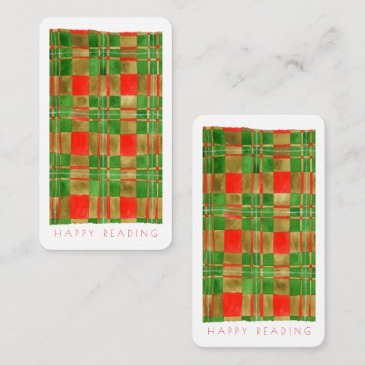 MACGREGORタータンチェックブックマーク – 3.5x2カード+文字 ノートカード (正面/裏面)