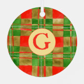 MACGREGORタータンチェックメタルサークルオーナメント+イニシャル メタルオーナメント (裏面)