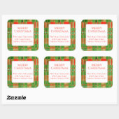 MACGREGORタータンチェック大四角アドレスシール スクエアシール (シート)