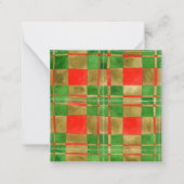 MACGREGORタータンチェック2.5インチスクエアフラットカード ノートカード (正面)