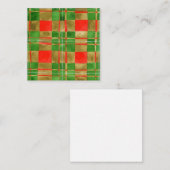 MACGREGORタータンチェック2.5インチスクエアフラットカード ノートカード (正面/裏面)