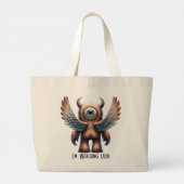 MacGregor - One-eyes Monster - カスタムTote Bag ラージトートバッグ (裏面)