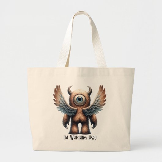 MacGregor - One-eyes Monster - カスタムTote Bag ラージトートバッグ (正面)
