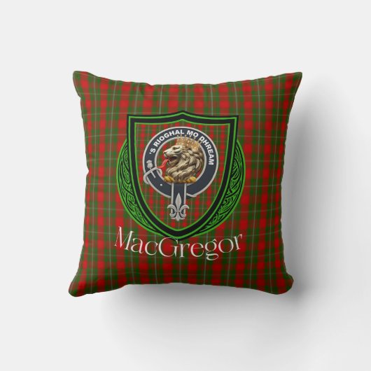 MacGregor Scottish Clan Tartan & Crest クッション (裏面)