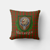 MacGregor Scottish Clan Tartan & Crest クッション (正面)