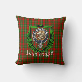 MacGregor Scottish Clan Tartan & Crest クッション