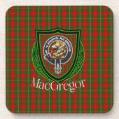 MacGregor Scottish Clan Tartan & Crest コースター (正面)