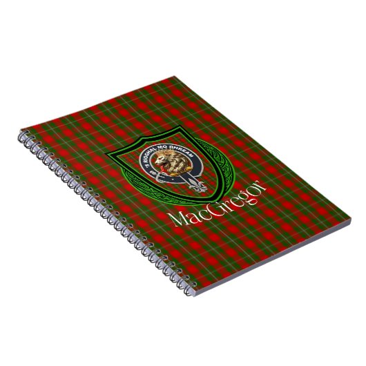 MacGregor Scottish Clan Tartan & Crest ノートブック (右側)