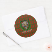 MacGregor Scottish Clan Tartan & Crest ラウンドシール (封筒)