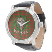 MacGregor Scottish Clan Tartan & Crest 腕時計 (アングル)
