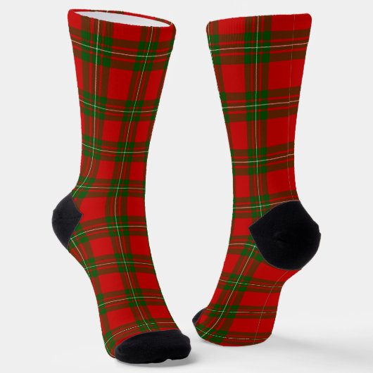 MacGregor tartan red green plaid ソックス (傾斜あり)