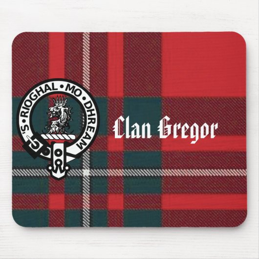 MacGregorPlaid、Gregor Badge、Clan Gregor マウスパッド (正面)