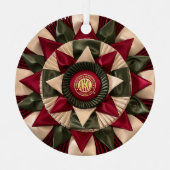 MACHドッグロゼットカスタムクリスマス メタルオーナメント (正面)