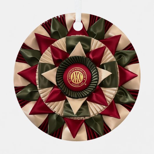 MACHドッグロゼットカスタムクリスマス メタルオーナメント (正面)