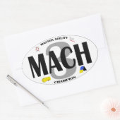 MACH Dog Agilityタイトルシール 楕円形シール (封筒)