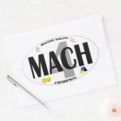 MACH Dog Agilityタイトルシール 楕円形シール (封筒)