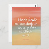 Mach heute so wunderbar, dass gestern neidisch... ポストカード (正面/裏面)