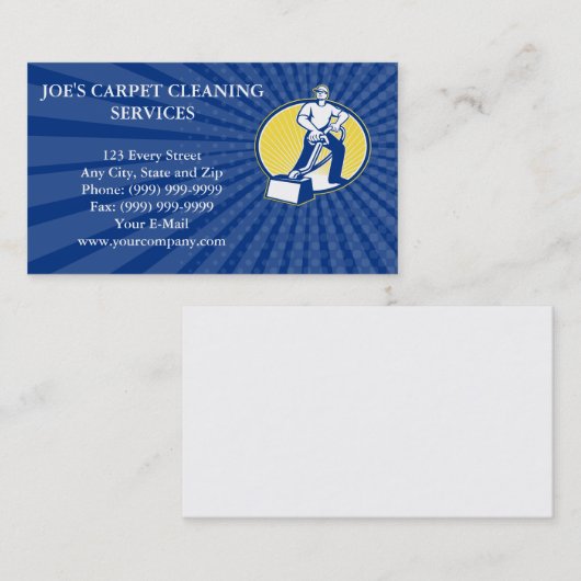 Machiをきれいにする名刺のカーペットの洗剤の真空 名刺 (正面/裏面)