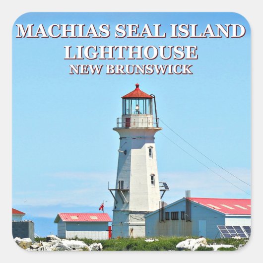 Machias Seal Island Light house, Canadaスタンプ スクエアシール (正面)