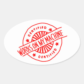 Machineステッカーで動作 楕円形シール