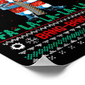 Machine Santa Claus Gun Lover Ugly Christmas Sweat ポスター (角)