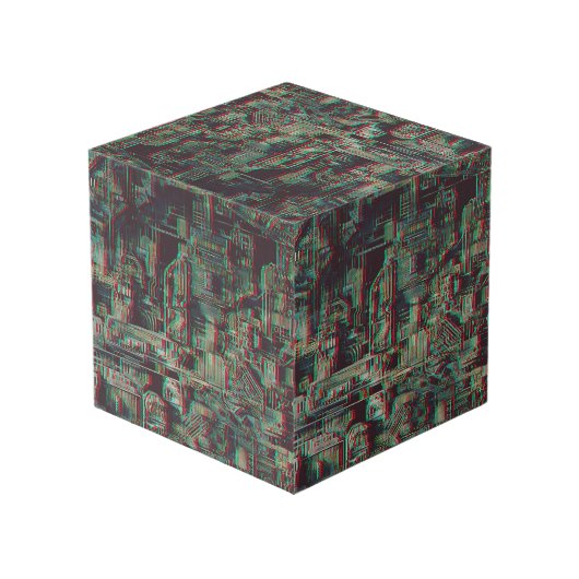 Machine Wood Cube Decor フォトキューブ (裏面アングル)