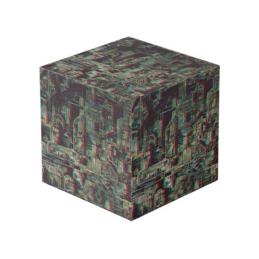 Machine Wood Cube Decor フォトキューブ (正面アングル)