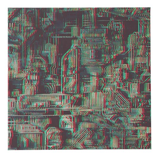 Machine Wood Cube Decor フォトキューブ (正面)