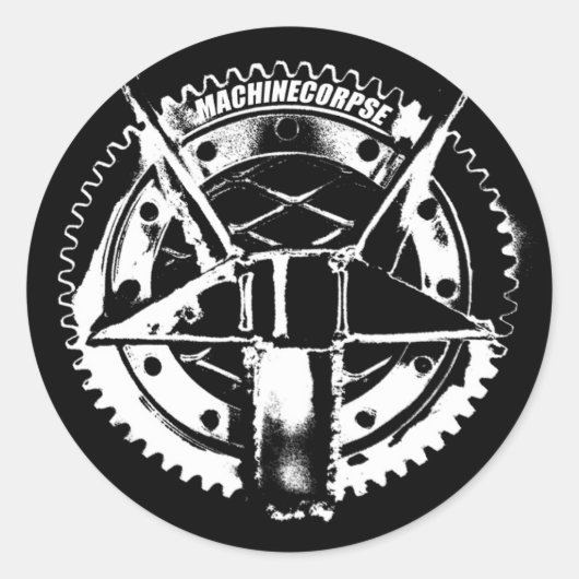 MACHINECORPSE 3"ステッカー ラウンドシール (正面)