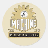 machines sticker ラウンドシール (正面)