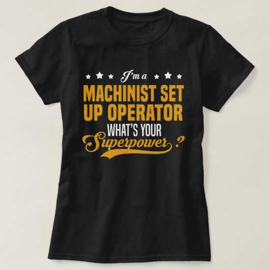 Machinistセットアップオペレータ Tシャツ (デザイン正面)