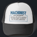 Machinist Definition Engineer Typography キャップ<br><div class="desc">This funny machinist definition design is bound to be a great gift for the engineer in the family or coworker anytime</div>
