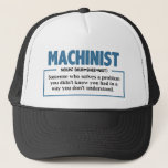 Machinist Definition Engineer Typography キャップ<br><div class="desc">This funny machinist definition design is bound to be a great gift for the engineer in the family or coworker anytime</div>