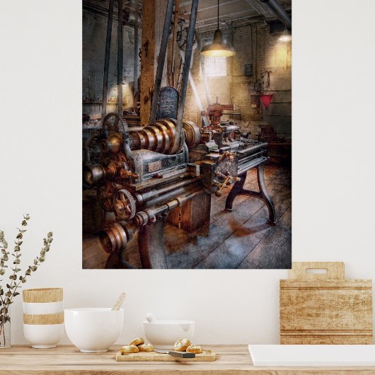 Machinist - Fire Department Lathe ポスター (キッチン)