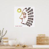 Machu_ピチシルエットのスケッチ ポスター (キッチン)